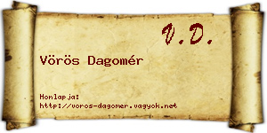 Vörös Dagomér névjegykártya